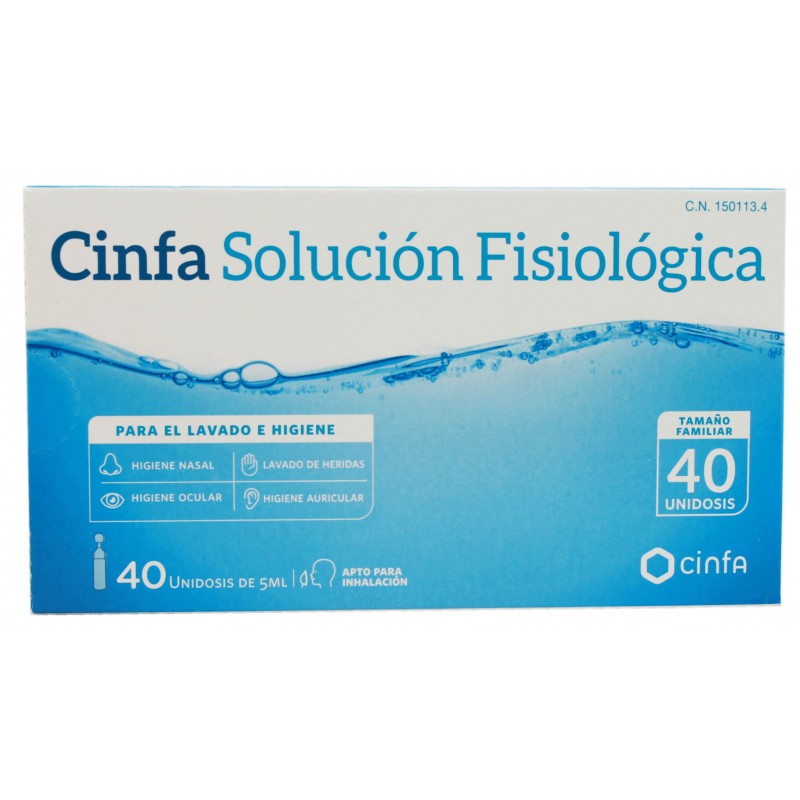 Cinfa Suero Fisiológico 5 ml 40 monodosis