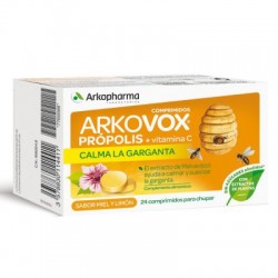 Arkovox Propolis Vit C Miel Limón 24 Comprimidos