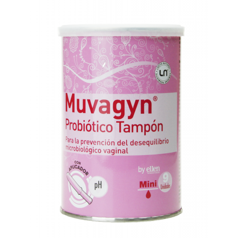 Muvagyn Probiotico Tampon Tamaño Mini con Aplicador 9 Uds