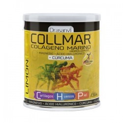 Collmar Colageno Marino + Magnesio + Acido Hialuronico + Curcuma 300g Sabor Limon