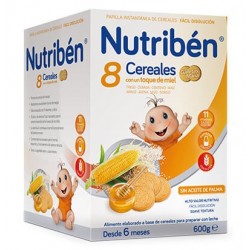 Nutriben 8 Cereales Miel Galletas Maria 600g