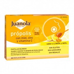 Juanola Propolis con Miel. Zinc y Vitamina C 24 Pastillas