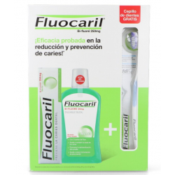 Pack Fluocaril Pasta 125ml + Colutorio 500ml + Cepillo de Dientes