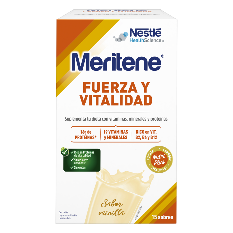 Nestle Meritene sabor vainilla 15 sobres