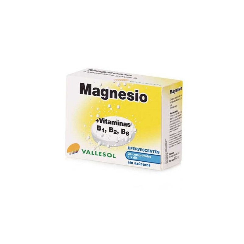 Vallesol Magnesio +Vitamina b 24 Compimidos Efervescentes