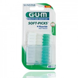 Gum Soft Picks Limpiador Interdental Filamentos Goma 40 Unidades