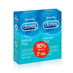 Durex duplo preservativos natural plus 2x12 unid